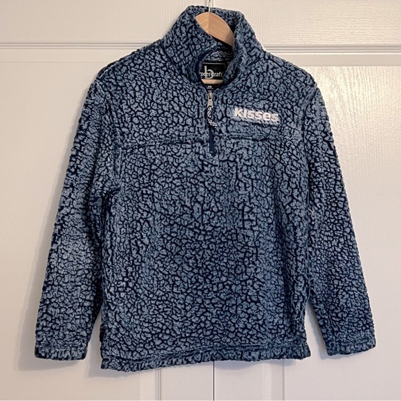 Boxercraft Hershey’s Kisses Blue Fleece Pullover Size XS - Picture 1 of 9